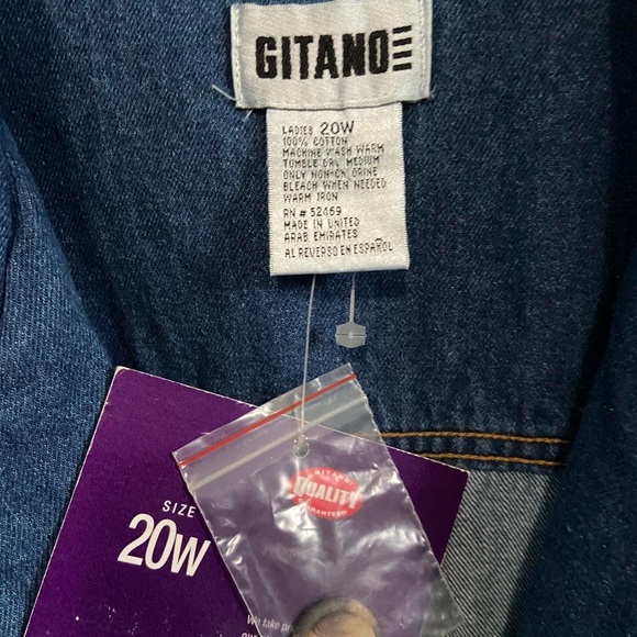 NWT Gitano Vintage 90s Blue Jean Jacket Blazer - Picture 6 of 7